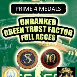 PRIME ☑️ ❤️ 4 MEDALS ❤️ [Global Badge + Loyalty Badge + 5 Year + 10 Years Coin] ✔️ Full Access ✔️ Unranked 0